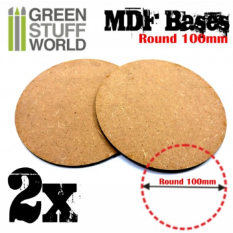 Base MDF - 2x cerchio 100mm - Green Stuff World