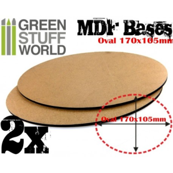 Base MDF - 2x ovale 170x105mm - Green Stuff World