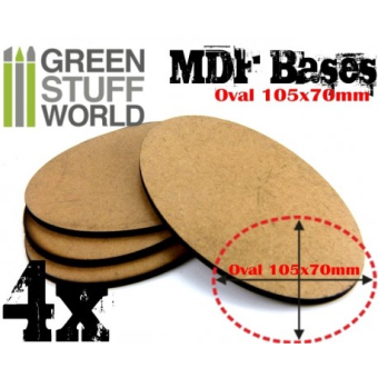 Base MDF - 4x ovale 105x70mm - Green Stuff World