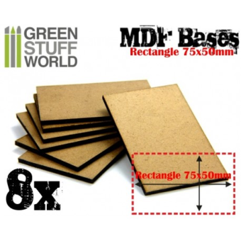 Base MDF - 8x rettangolo 50x75mm - Green Stuff World