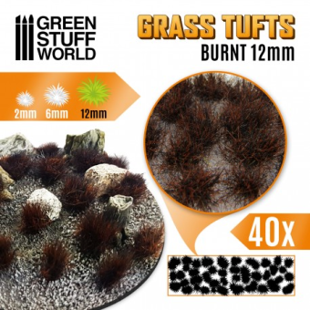 Grass TUFTS XL - 12mm self-adhesive - BURNT