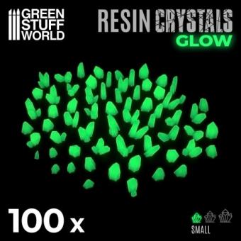 100x Cristalli in resina verde - Glow - Green Stuff World