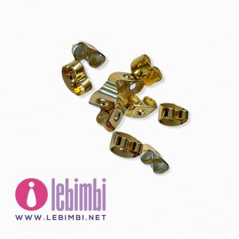 Farfallina ferma orecchini - 6x5mm - GOLD FILLED - Nickel Free - 10 pezzi