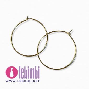 Base orecchini "anelle" - 24mm - GOLD FILLED - Nickel Free - 1 paio