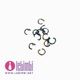 Anellini - Acciaio inox 304 Multicolor - 3,5x0,6mm - 10 pezzi