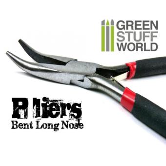 Bent Long nose Pliers - Pinze becco lungo ricurvo - Green Stuff World