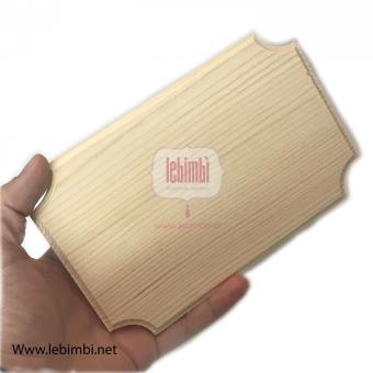 Base in legno Grezzo, rettangolare, 16x10cm - 1 pezzo