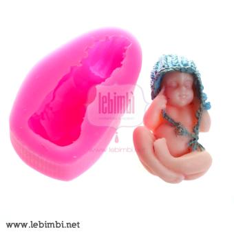 Stampo Bebè  con cappellino in lana 8x3,5cm