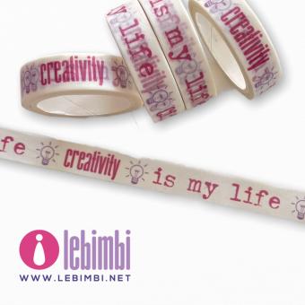 Washi Tape " Creativity is my life " - 2mt