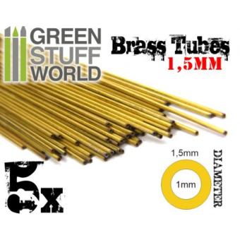 Brass Tubes - 1.5mm ( 5 pezzi )