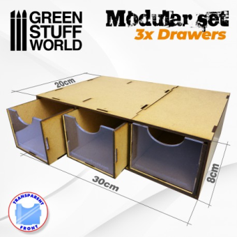 Set modulare 3x cassetti  - Green Stuff World