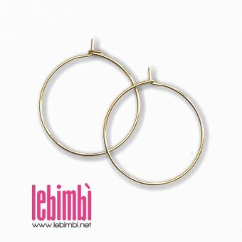 Base orecchini "anelle", acciaio inox 316 placcato oro - 28x25mm - 10 pezzi