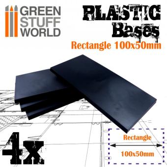 Base in Plastica Rettangolare 10x50mm - Green Stuff World - 4 pezzi