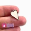 Base cammeo mini cuore in acciaio inox 304 - interno 15x9,5mm - 1 pezzo - foto 3
