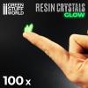 100x Cristalli in resina verde - Glow - Green Stuff World - foto 2