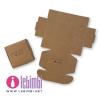 Scatolina in cartoncino sagomato avana - HANDMADE WITH LOVE, 5,5x5,5x2,5cm - 10 pezzi - foto 1