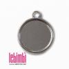 Base Cammeo, Silver Plated, interno 20mm (esterno 28x24mm) -NICKEL FREE- 1 pezz0 - foto 3