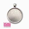 Base Cammeo, Silver Plated, 41x33mm (interno 30mm) - NICKEL FREE - 1 pezzo - foto 1