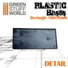 Base in Plastica Rettangolare 10x50mm - Green Stuff World - 4 pezzi - foto 2