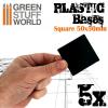 Base in Plastica Quadrato 50mm - Green Stuff World - 5 pezzi - foto 1