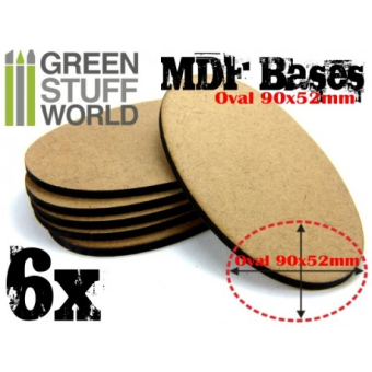 Base MDF - 6x ovale 90x52mm - Green Stuff World