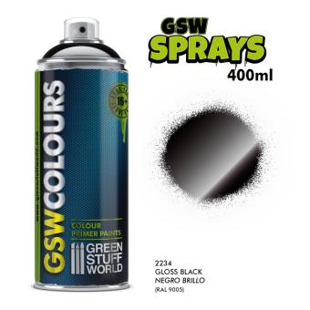 SPRAY Primer Colour Glossy Black 400ml - GSW