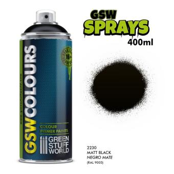 SPRAY Primer Colour Matt Black 400ml - GSW