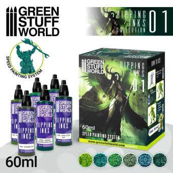 PAINT SET -  Dipping Collection 01 (green) - Green Stuff World