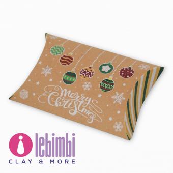 "Pillow Box", Merry Christmas, misura 7.3*11.9*2.6cm - confezione da 10 pezzi