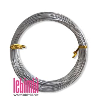 Filo wire in alluminio 1mm - silver plated - 20mt