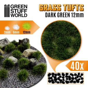 Grass TUFTS XL - 12mm self-adhesive - DARK GREEN