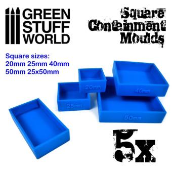 Containment Mould - Quadrati + Rettangolo - Green Stuff World
