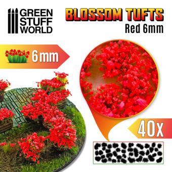 BLOSSOM TUFTS - 6mm self-adhesive - RED Blossom