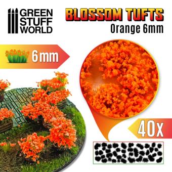 BLOSSOM TUFTS - 6mm self-adhesive - ORANGE Blossom