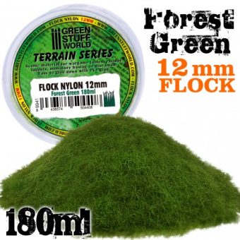 Static Grass Flock - Forest Green 12mm - 180 ml