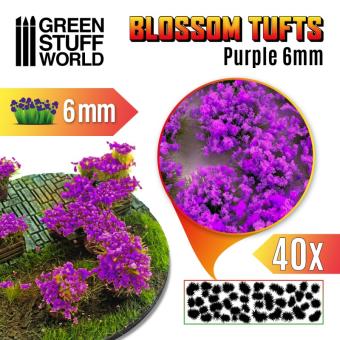 BLOSSOM TUFTS - 6mm self-adhesive - PURPLE Blossom