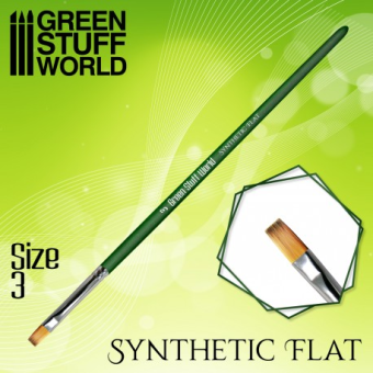 Pennello piatto sintetico nr 3 -Green series - GreenStuff World