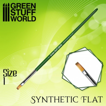 Pennello piatto sintetico nr 1 -Green series - GreenStuff World