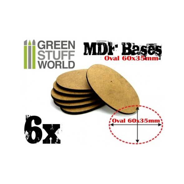 Base MDF - 6x ovale 60x35mm - Green Stuff World