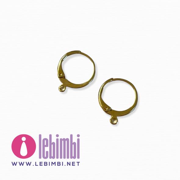 Base orecchini "anelle" - 15x13mm - GOLD FILLED - Nickel Free - 1 paio