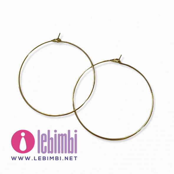 Base orecchini "anelle" - 30mm - GOLD FILLED - Nickel Free - 1 paio
