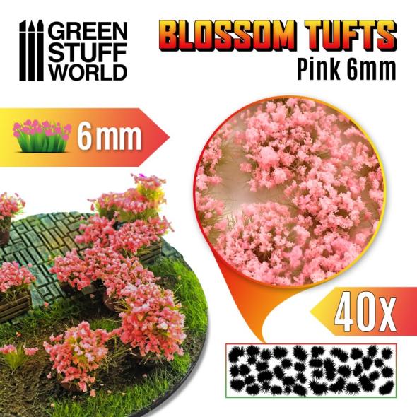 BLOSSOM TUFTS - 6mm self-adhesive - PINK Blossom