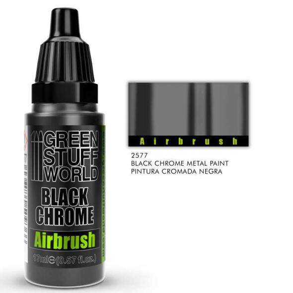 BLACK Chrome Metal paint - Airbrush - Green Stuff World