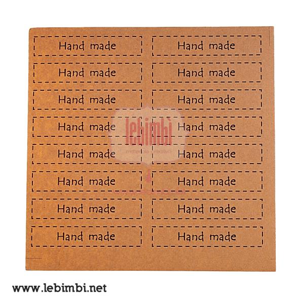 Etichetta chiudi pacco "Hand made" -70x15mm - 1 foglio