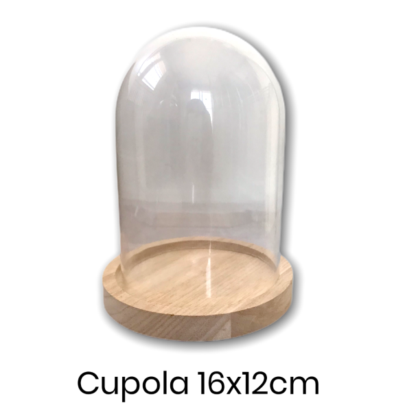 Cupola in vetro - altezza 16cm - diametro 12cm