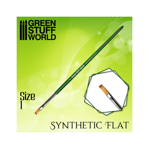 Pennello piatto sintetico nr 1 -Green series - GreenStuff World
