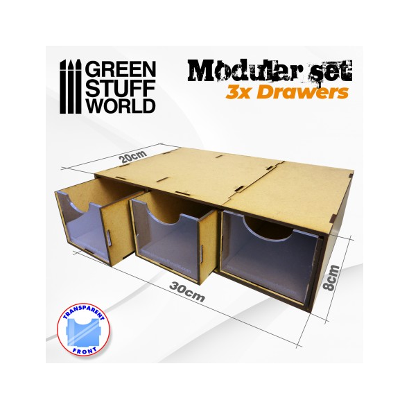 Set modulare 3x cassetti  - Green Stuff World